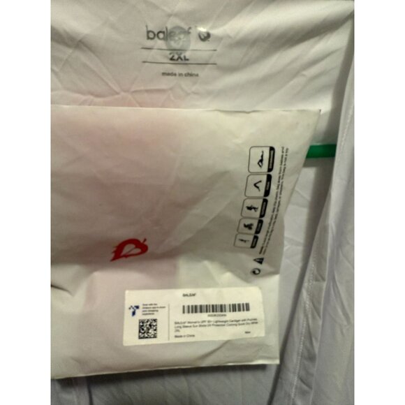 Baleaf Women's UPF 50+ Lightweight Long Sleeve Cardigan With Pockets White 2XL - Picture 6 of 6